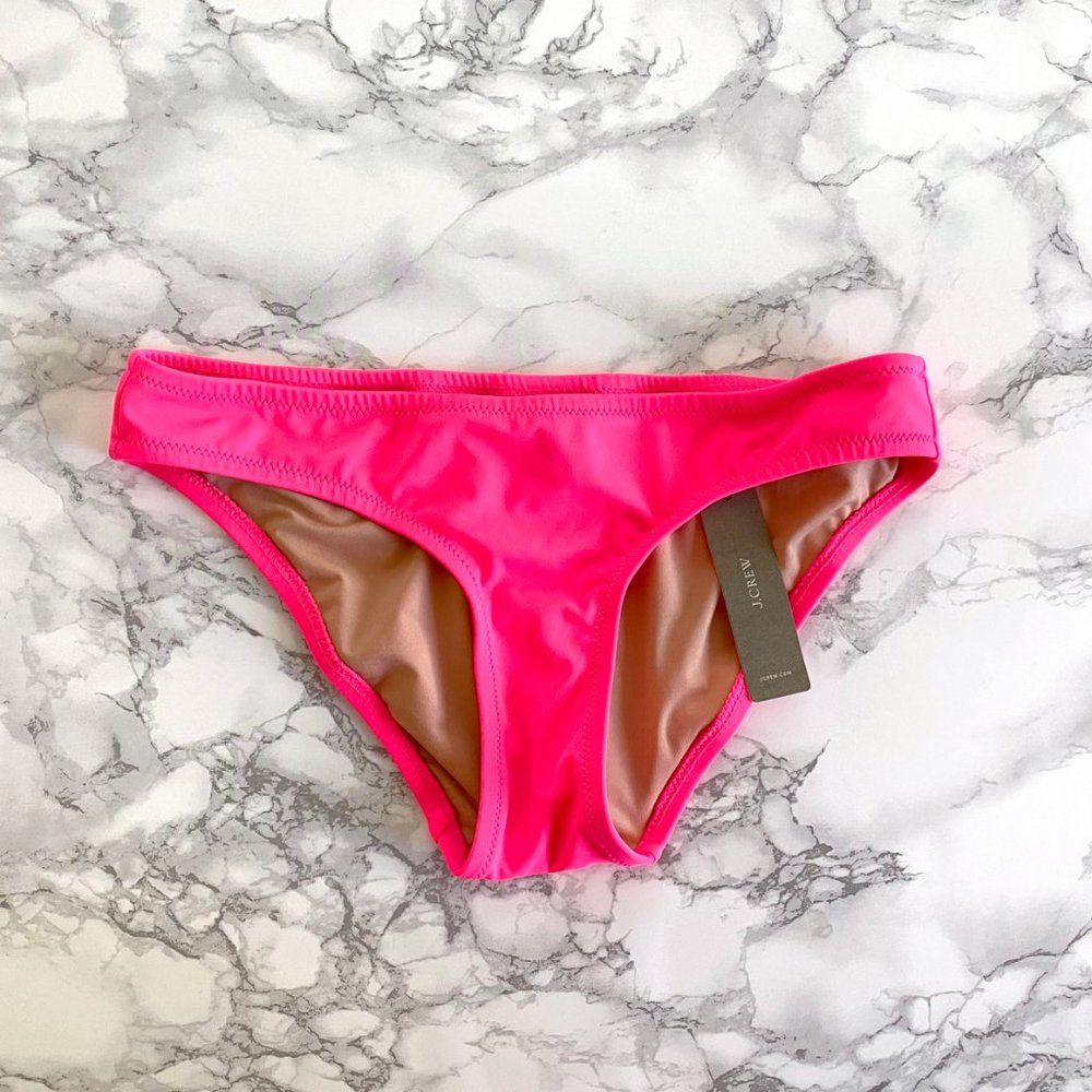NWT J. Crew Neon pink swim bottom